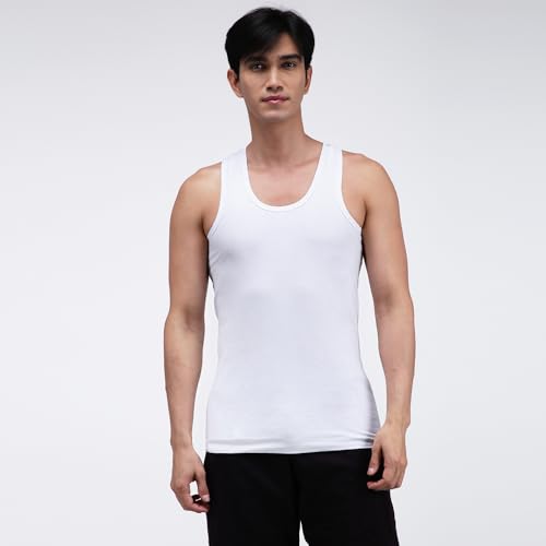 Image of Amul Comfy Men's Vest | 100% Cotton Single Jersey Fabric | U Neck Sleeveless Innerwear | Ultra Soft Hand Feel | Seamless Body | Superior Comfort Color May Vary (Pack of 5)