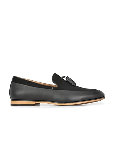 Image of San Frissco Men's Loafers Casual Slip On Leatherette Tassle Velvet Shoes for Daily Use /Soft Cushioned Footbed with TPR Sole /Stylish Trending Lightweight Shoe for Party and Weddings