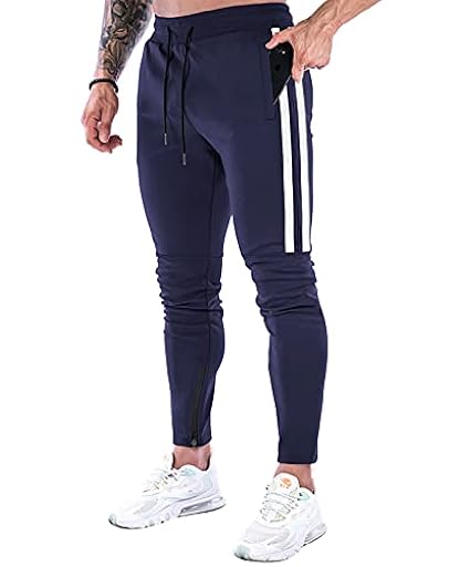 Suwangi Pantalones Deportivos Running para Hombre Jogger Gimnasio Fitness Entrenamiento Pantalon Largos Chándal Bolsillo Cremallera | Ya disponible en tu tienda friki favorita! En mundofriki.es!