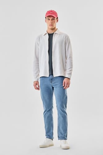 Image of SNITCH Men Casual Jacket | Regular Fit Textured Pattern With Lapel Collar & Full Sleeve | Polyester Blend Zip Closure For Everyday Street Style & Layering