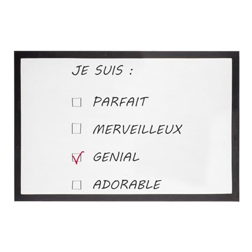 Paillasson humour homme de 60x40cm Je suis Génial - 2