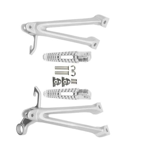 Repose-pieds arrière passager en aluminium pour Suzuki GSX-R 600 750 argent