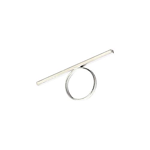 MINGHUA Silver Bar Geometric Square Finger Ring for Women Girls Party Gift (Silver)