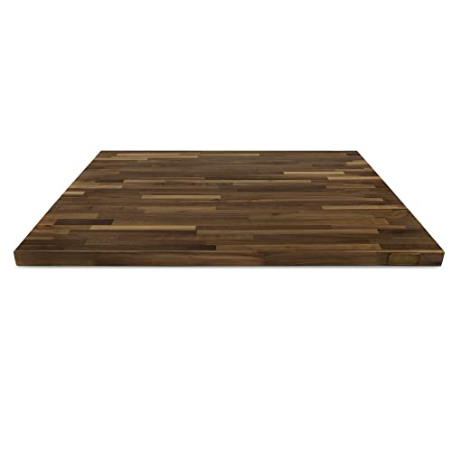 CONSDAN Butcher Block Counter Top, Walnut Solid Hardwood Countertop, Wood Slabs for Kitchen, Reversible, Both Side Polished, Prefinished with Food-safe Oil, 1.5" Thickness, 42"x25"