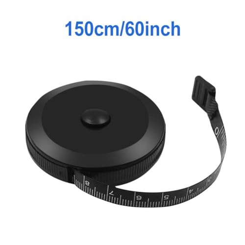 Cinta métrica mini retractable de plástico negro miniatura 2