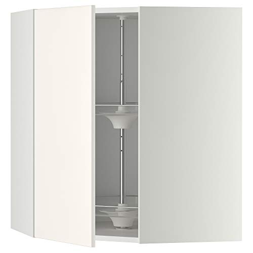 METOD armario esquinero de pared con carrusel 67,5x67,5x80 cm blanco/Veddinge blanco