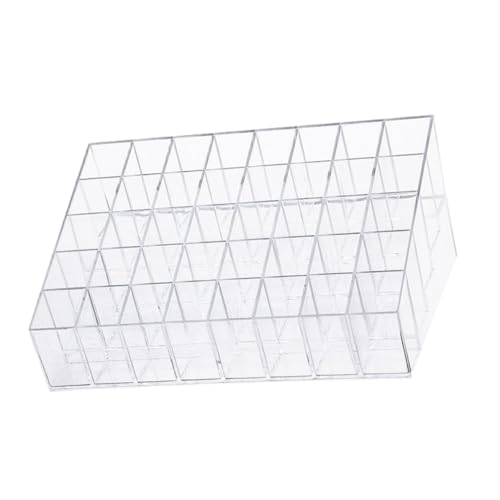 Veemoon Présentoir à Rouges à Lèvres Transparent en Plastique 40 Compartiments, Rangement Pratique pour Vernis à Ongles et Maquillage, pour Amies