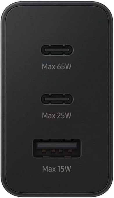 Image of Original 65W Fast 3-in-1 Trio Port Charging Adapter for Sam-Sung | S24 Ultra / S24 / S24 Plus / S23 Ultra / S23 (Only Adapter) (DEC74)
