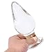 NewMaxer Huge Head Glass Butt Plug Crystal Anal Plug Bum Plug Pleasure Bomb Plug Anal Trainer Anal Expander Training Sex Toy (6.3inch L)