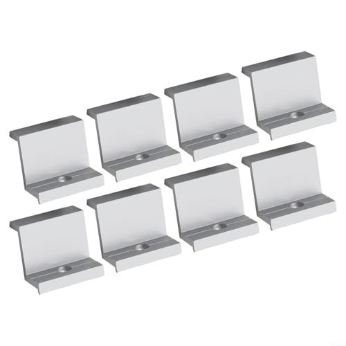 10 Pcs Aluminum Solar Panel End Clamps Mounting Hardware Kit PV Module Frame Support Brackets...