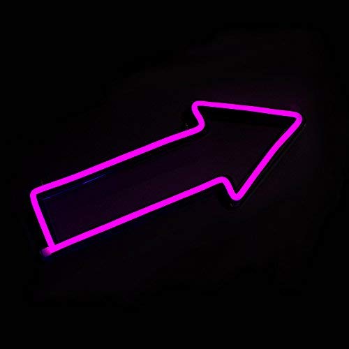 Chi-buy 12V LED neon Sign Flamingo neon Light Cactus Arrow neon Light Sign for Wall Decoration neon lamp Room DIY Cloud neon Sign (Arrow)