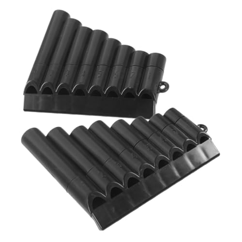 Abaodam 2 Stück 8-Loch Panflöte Schwarz