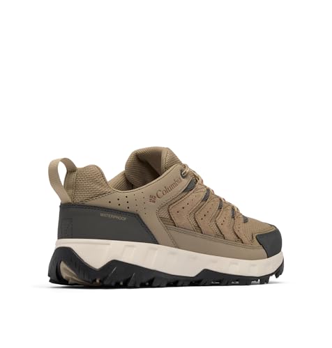 Columbia Mens Strata Trail Low Waterproof, Pebble/Spice, 10