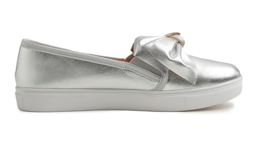 Image of FEVERSOLE Women's Casual Slip On Sneaker Fashion Bow Tie Loafer Flats