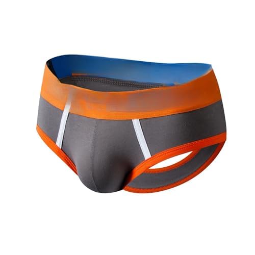 Men Underwear Briefs Bottomless Sexy Cotton Sport Backless Underpanties Brief3