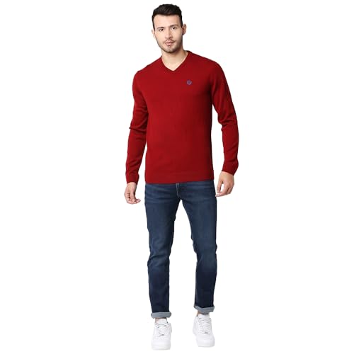Image of Pepe Jeans Men's Acrylic Blend Classic V-Neck Sweater