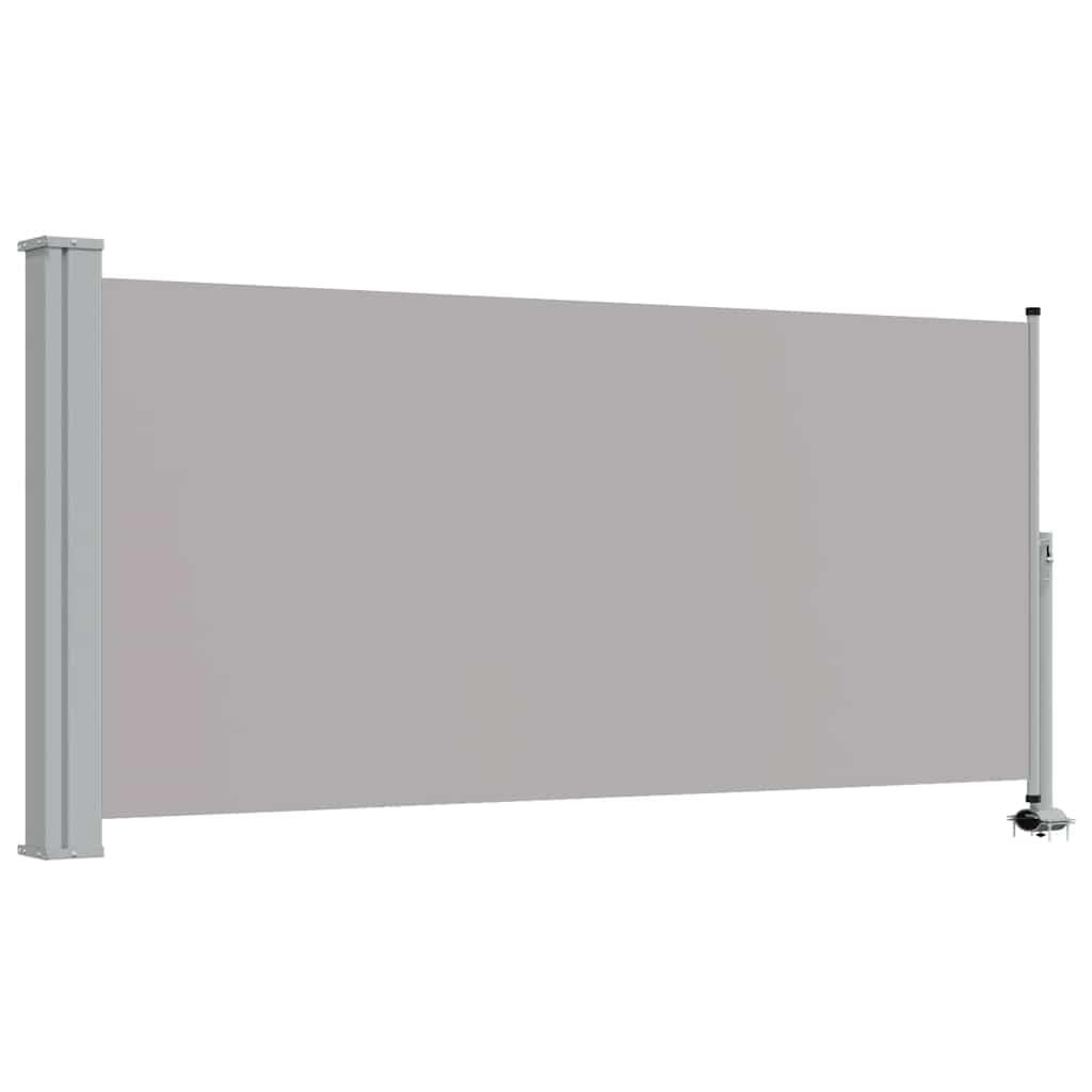 Pare-vue brise-vent pour patio et auvent latéral rétractable gris