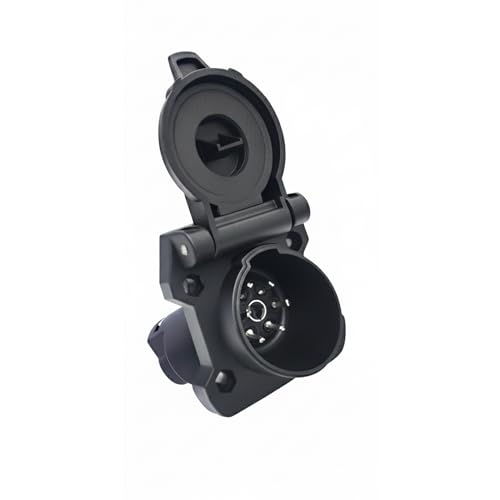 TREGEN 48403 Heavy-Duty Vehicle-Side 7-Way RV Blade Trailer Conne...