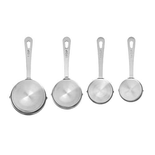 Juego de 4 vasos medidores de acero inoxidable Amco miniatura 2