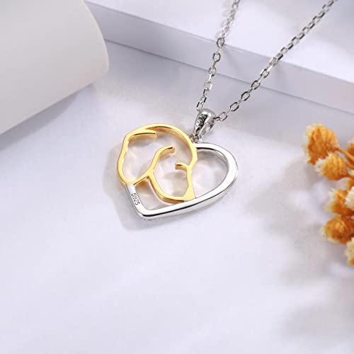 Mic Tai Sterling Silver Dog Necklace For Girls - Cute Heart Dog Pendant Jewelry Gifts For Women Puppy Lovers #TOP5