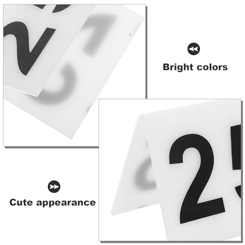 Plaques numérotées acrylique blanc Amosfun pour organisation de table