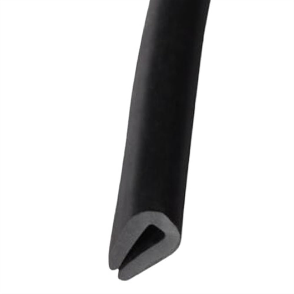 5X8mm Black Rubber U Channel Edge Guard Trim Strip - 1M Weatherstrip Door Protector