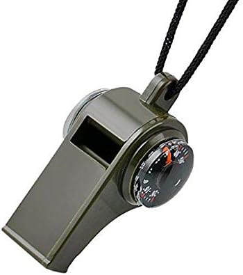 Pullox Whistle Compass Thermometer 3 in 1 Camping Hiking Emergency Survival Gear Whistle Compass
