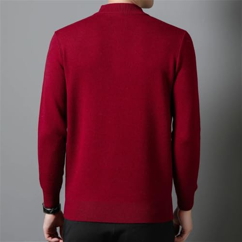 Winter Men's Wool Knitted Warm Tops Thickened Pullover Zipper Collar Sweater Outdoor Casual Tops3