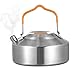 Camping Kettle Outdoor Tea Kettle Lightweight Camping Teapot Stainless Steel Coffee Pot for Camping Supply 1L.