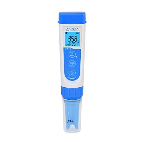 Apera Instruments ORP60 Premium ORP Meter, Pocket Tester, Replaceable Electrode, ±1mV/±0.2% Accuracy, ±1000 mV Range, ±0.5°C Temperature Sensor Cover