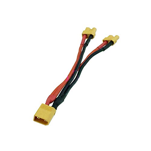 1pce XT30 / XT-30 Male to 2X XT30 Female Parallel 18AWG 10CM Battery Charger Cable