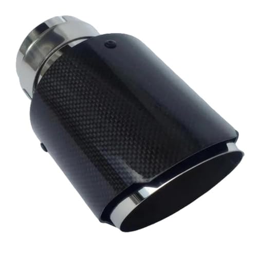 Embout d'échappement carbone et buse inox droite universelle 60mm vers 76mm