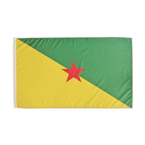 Drapeau de la Guyane française, 150 cm x 90 cm, couleur de la Guyane française