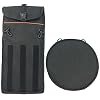 Vaguelly Dumb Drum Storage Backpack Double Shoulder Bag Lightweight Oxford Cloth Drum Pad Carrying Case for Snare Protection and Travel 19.68X10.23X3.54In