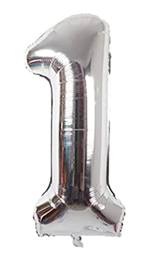 Catálogo para Comprar On-line Números disponible en línea para comprar. 30 Globo Metálico de número Jumbo Gigante #1 Plateado | Tamaño 100 cms 40 Pulgadas | Números | Globos de Fiesta cumpleaños | Color Plata # uno 1 | Adornos Decoración (1, Plata)