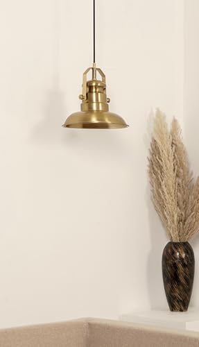 Image of Divine Trends Sailors Metal Pendant Hanging Light Antique Brass Finish | Hanging lamp for Living Room, Bedroom, Industrial Use | Pendant Light for Cafes, Restaurants, Hotels - Pack of 1