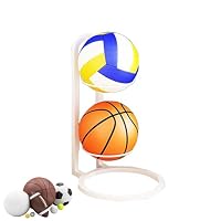 Navaris Rastrelliera 3 Livelli Per Palloni | Porta Basket, Calcio E Pallavolo, In Acciaio, Montaggio Senza Viti, Per Garage E Palestra