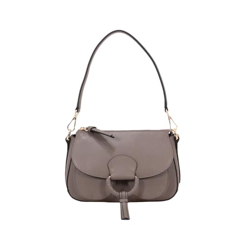 Borsa a mano con tracolla Cromia BORSA DONNA LADIES MINI BAG CARRIE A MANO E TRACOLLA IN PELLE ARDESIA 1406149