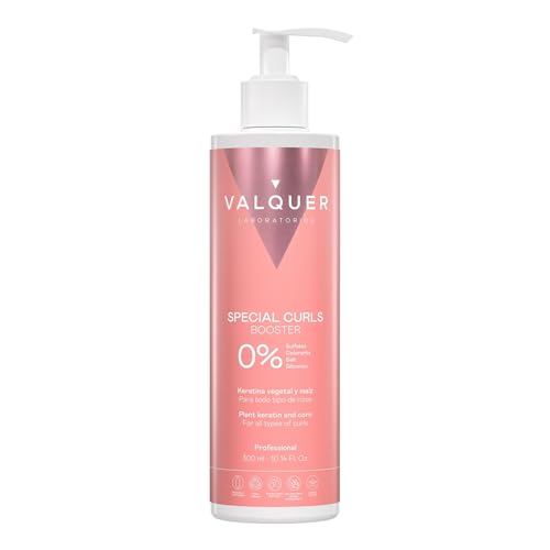 VALQUER Gel Booster Activador de Rizos Definidos | Anti Frizz para Cabello Rizado con Keratina Vegetal y Maíz | Fórmula Zero Apta para Método Curly | Vegano | 300 ml