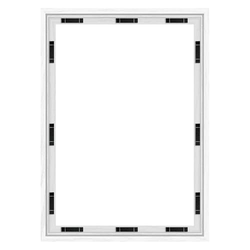 Abtgt 18x24 Canvas Floating Frame with 0.9 Deep White Floater Frame for Canvas Paintings with Adhesive Vertical or Horizontal Wall Art frame for Prints Oil Painting Diamond Decor 1 Pack.