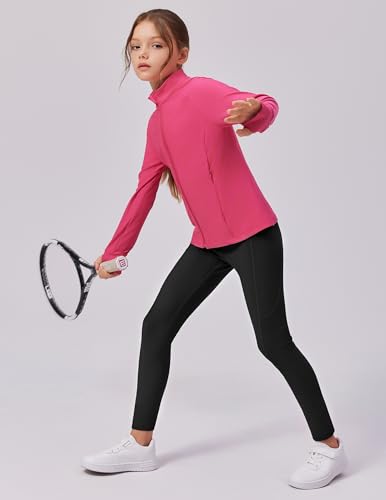 Arshiner Mädchen Sportleggings Schwarz Leggings Winter Dünn Fleece Thermo-Leggings Kinder Jogginghose Ski Turnhose Trainingshose 150/11-12 Jahre