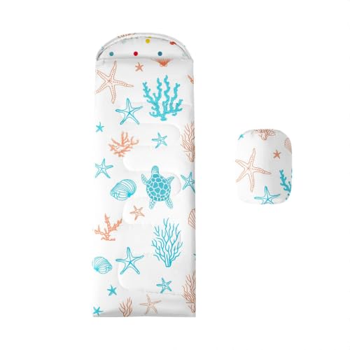 Erosebridal Bolsa de Dormir Rectangular Poliéster Color Seafoam Green Tamaño Tw para 1 Persona, Para Camping Tres Temporadas miniatura 1