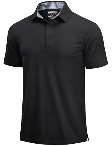 Cotrasen Men's Polo Shirts Short Sleeve Cotton Pique 3 Buttons Golf Shirts Classic Fit Casual Performance T-Shirt2