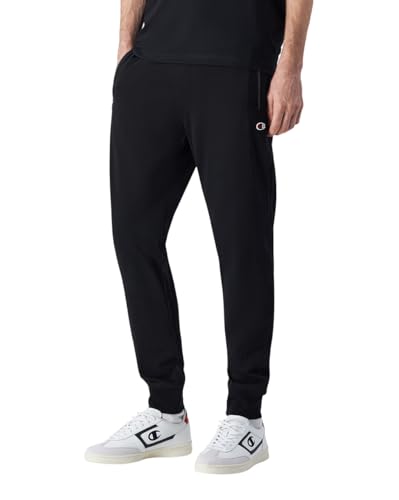Pantalon homme slim fit Champion léger noir stretch avec poches zippées