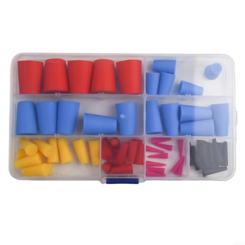 60 Stück Hochtemperatur-Silikongummi, konisch, für Automobil, 260–315 °C, hitzebeständig, säure- und alkalibeständig, für Pulverbeschichtung, für Hydro