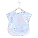 EPOU Delantal Delantal para niños Impermeable Baby Rice Bowl Verano Sección Delgada Delantal para niños Algodón Sin Mangas Babero Delantal con Bolsillos (Color : B, tamaño : 47cm)