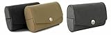 Speert Grey Suede Travel Cosmetic Double Lipstick Case Holder with Mirror Womens Compact Makeup Bag Purse Snap Closure