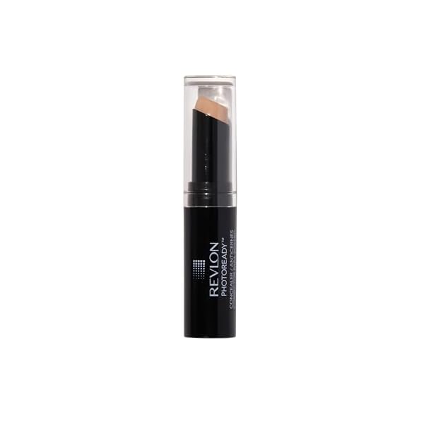 Revlon Concealer Stick, PhotoReady Face Makeup for All Skin Types, Longwear Medium- Full Coverage with Creamy Finish, Lightweight Formula, 003 Light Medium, 0.11 Oz