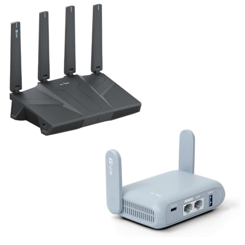 GL.iNet GL-BE6500 (Flint 3e) WiFi 7 Router & GL.iNet GL-MT3000 (Beryl AX) Portable Travel Router