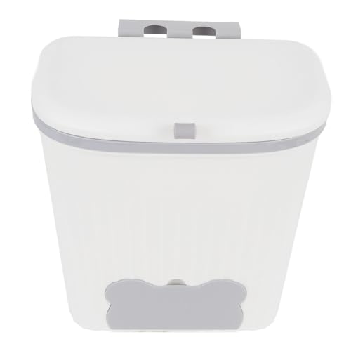Asixxsix Kitchen Compost Bin, Mountable Indoor Compost Bucket, Hanging Small Plastic Trash Can with Lid, Wall Mounted Garbage Can for Sink, Under, Cabinet Door, Bathroom, Kitchen, Bedroom